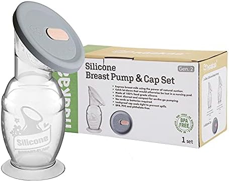 Haakaa Silicone Breast Pump with Suction Base (100ml) & Silicone Cap Gift Box