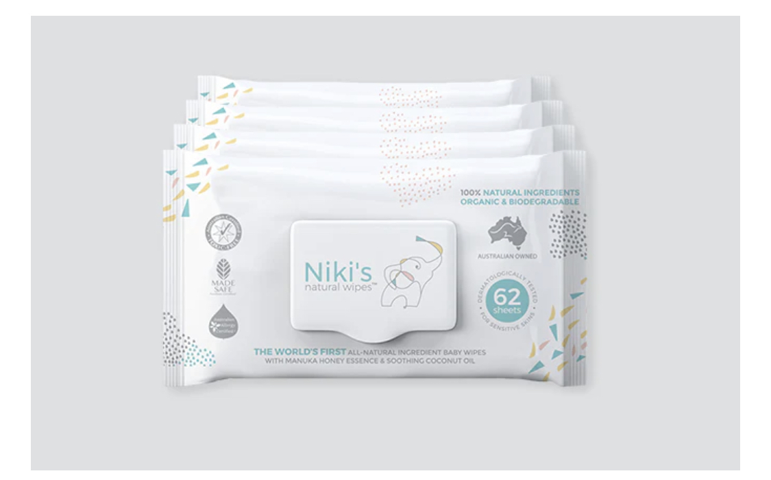 Niki’s gentle wipes 4 pack bundle