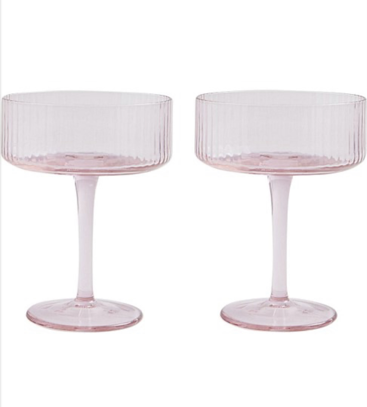 Glass Coupe set of 2