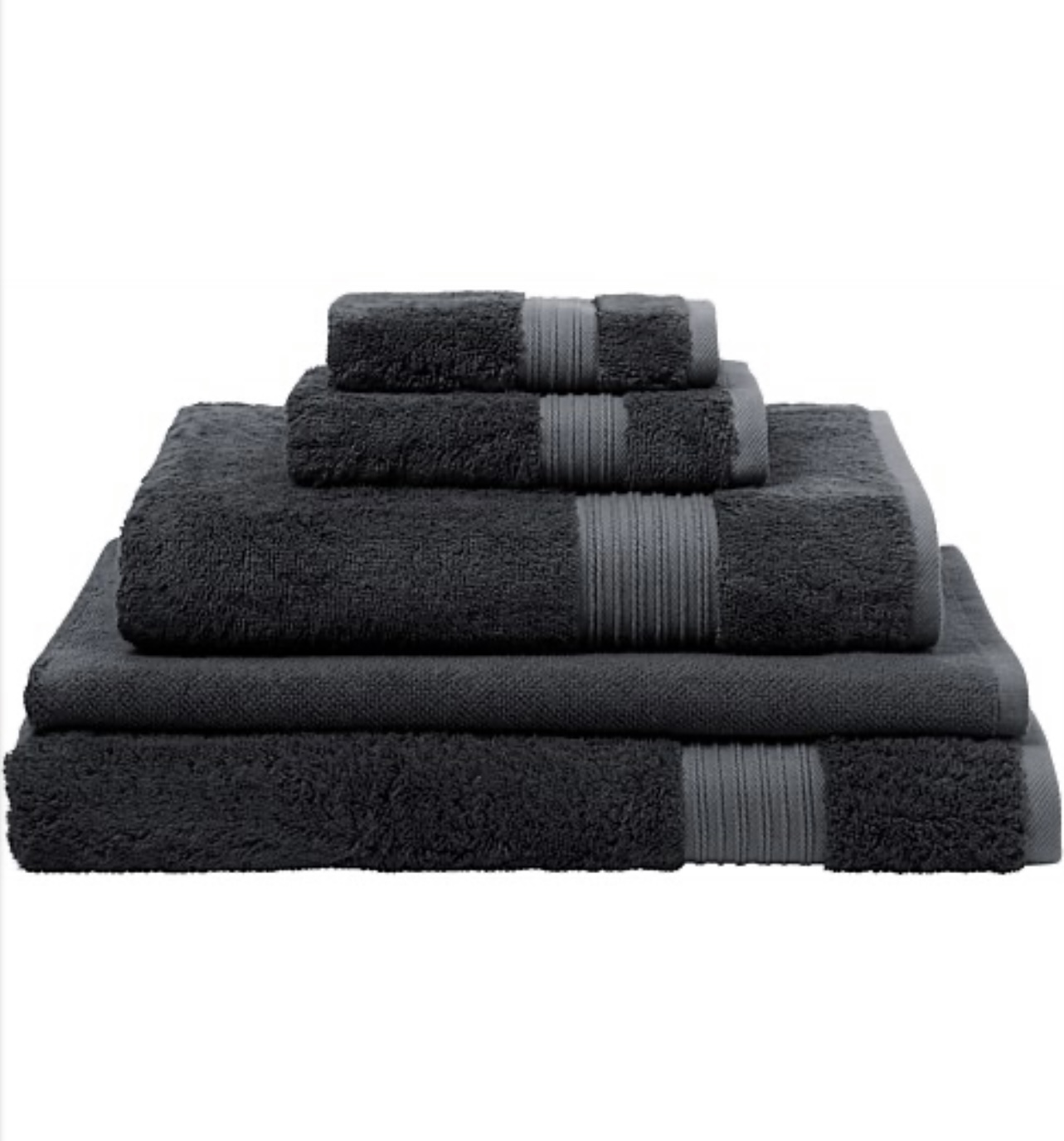 Charcoal bath towel set