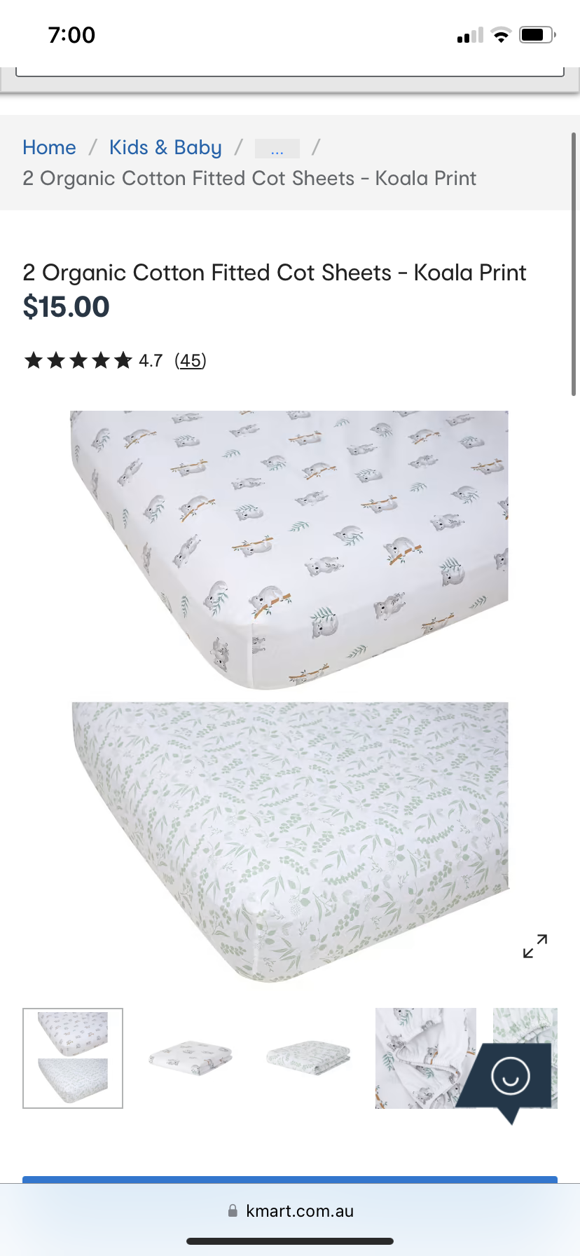 Cot sheets