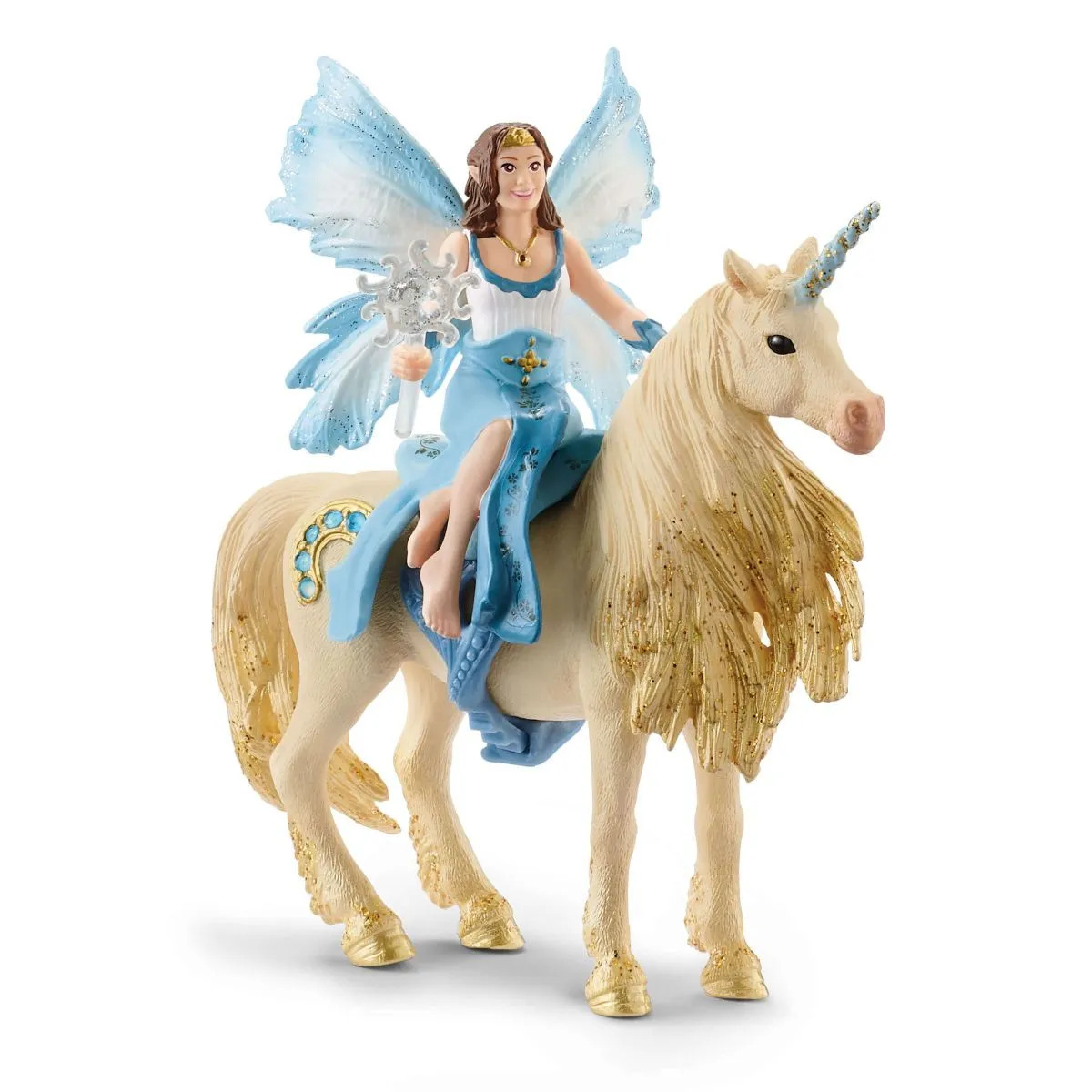 Fairy - Eyela Riding on Golden Unicorn (Schleich)