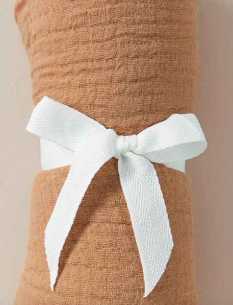 bub. Organic Cotton Muslin Wrap - BrownMid $10