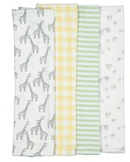 Kmart - 4 Pack Organic Cotton Burping Cloths $10.00