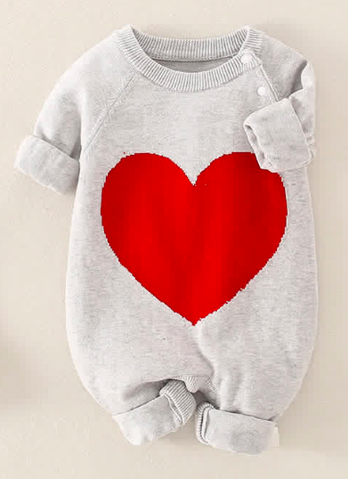 Mini Olie Baby Heart Knitted Romper