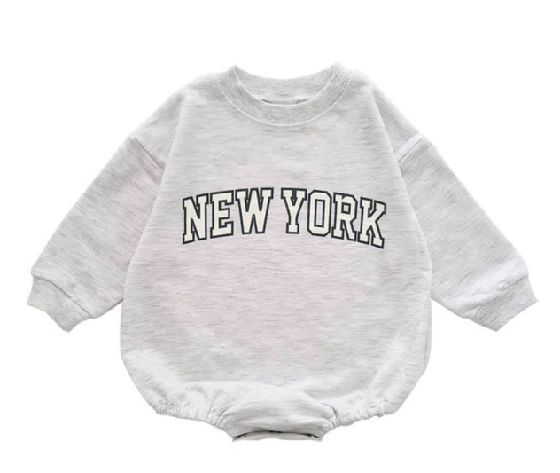 Mini Olie NEW YORK Baby Loose Bodysuit Sweatsuit