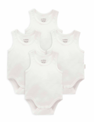 Pure Baby 4 Pack Rib Bodysuit