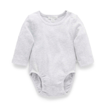 Pure Baby Long Sleeve Ribbed Bodysuit