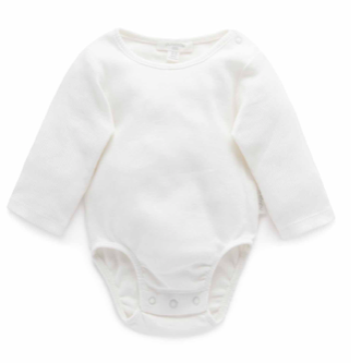 Pure Baby Long Sleeve Ribbed Bodysuit