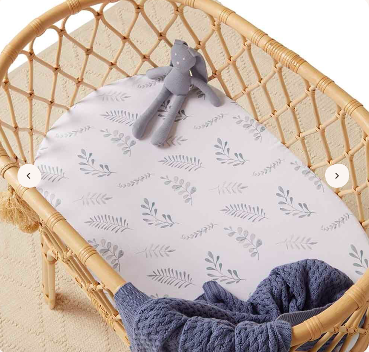 snuggle hunny - Wild Fern Bassinet Sheet / Change Pad Cover