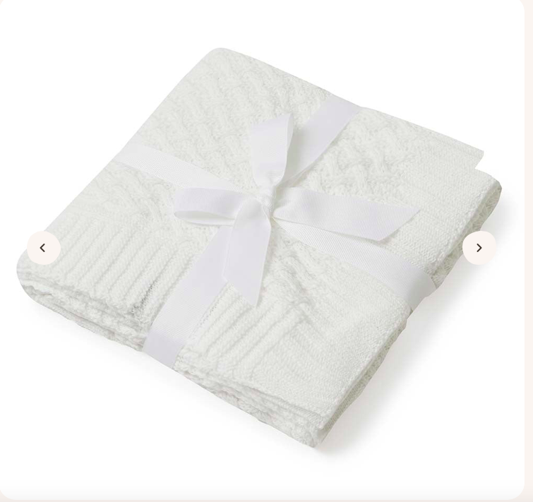 snuggle hunny White Diamond Knit Organic Baby Blanket