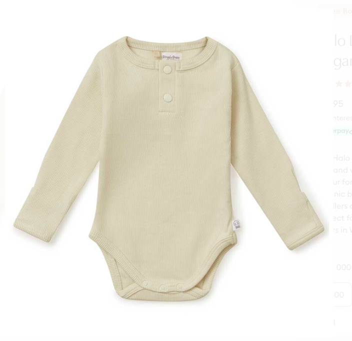 snuggle hunny Halo Long Sleeve Organic Bodysuit