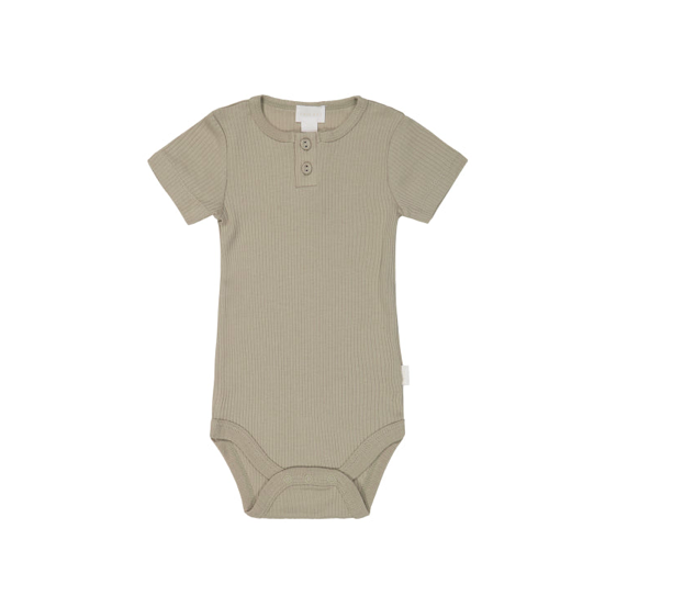 Jamie Kay NZ Organic Cotton Modal Darcy Rib Tee Bodysuit - Rye