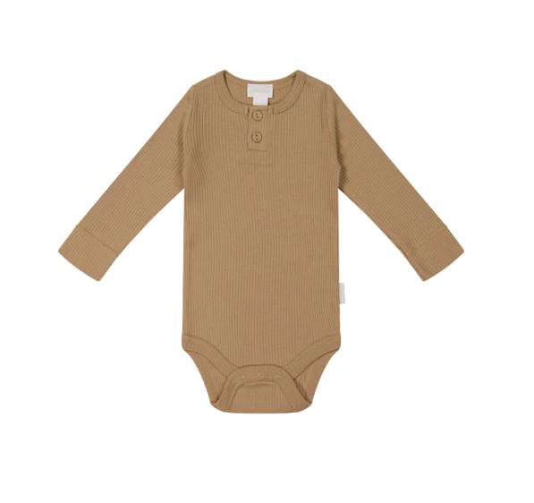 Jamie Kay NZ Organic Cotton Modal Long Sleeve Bodysuit - Honeycomb