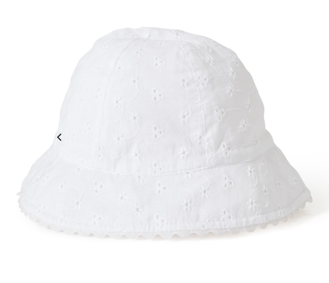 White Embroidered Hat