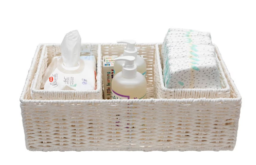 4Baby Nursery Basket Set White 3 Piece