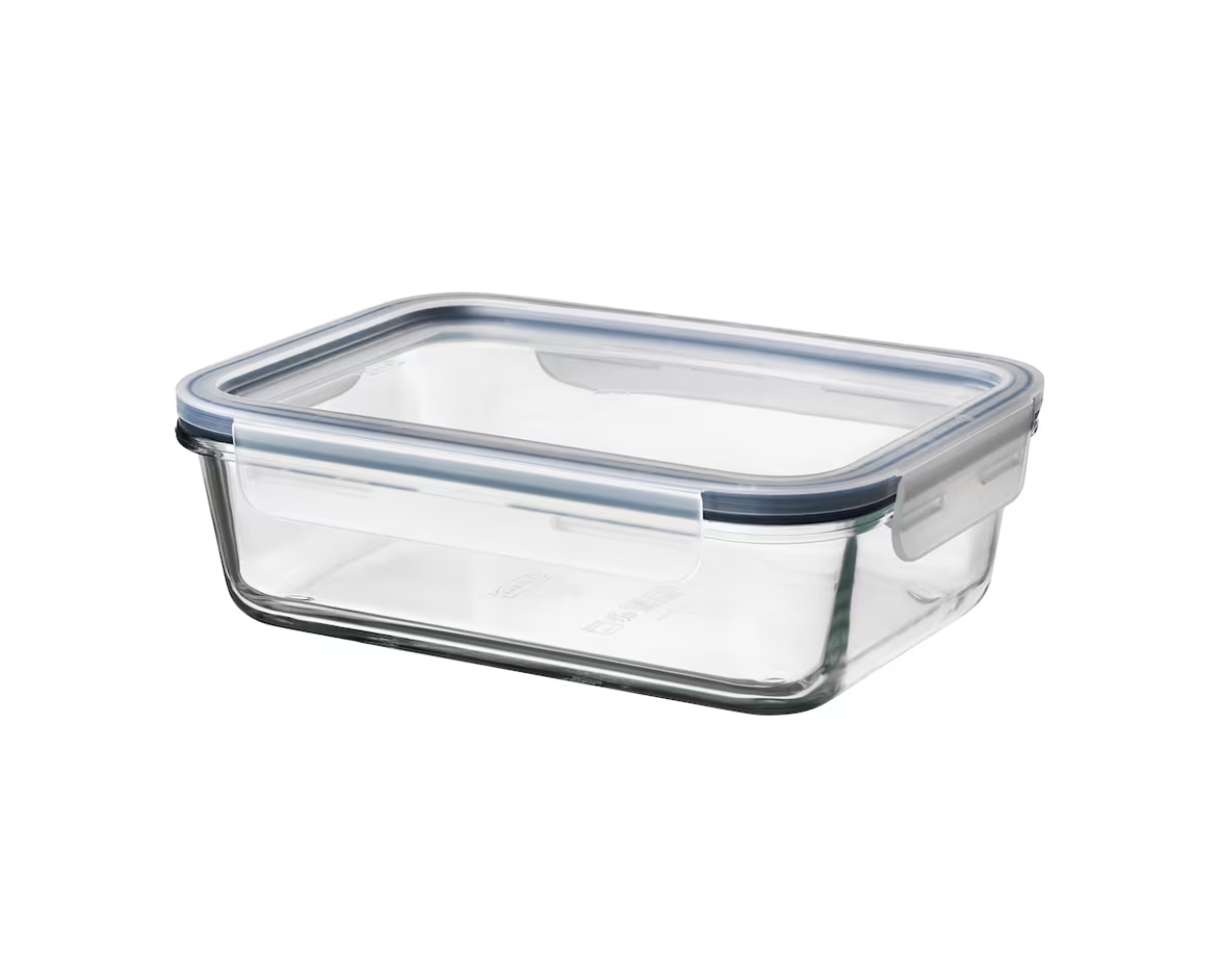 2x Glass 1L food storage container