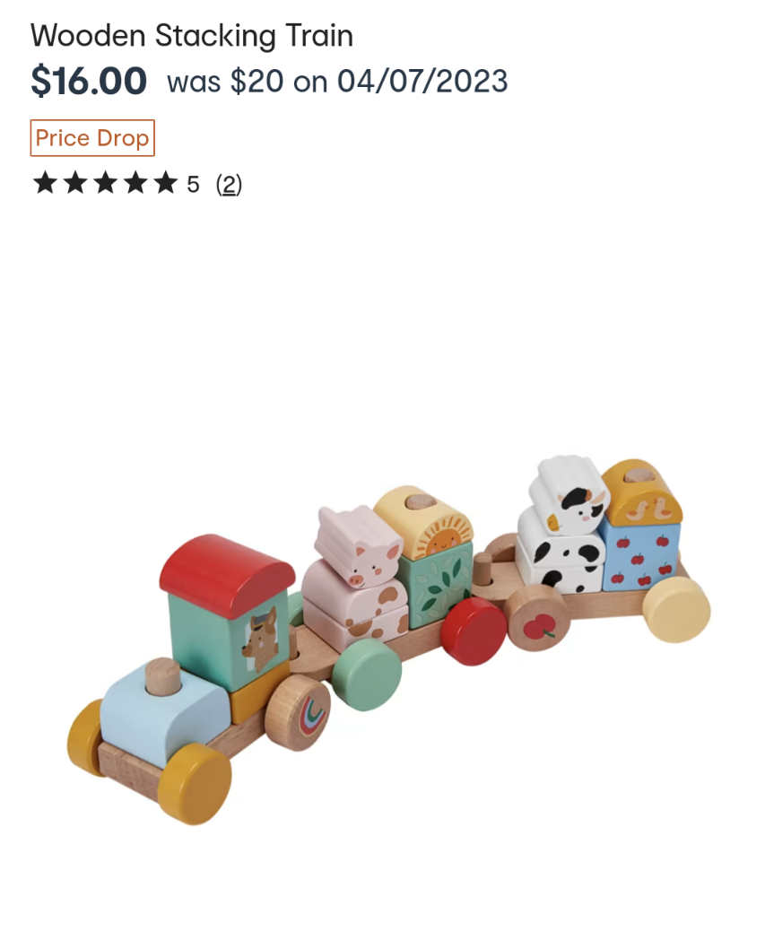 Kmart wooden stacking train