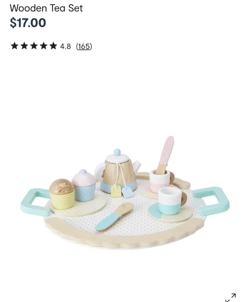 Kmart wooden tea set