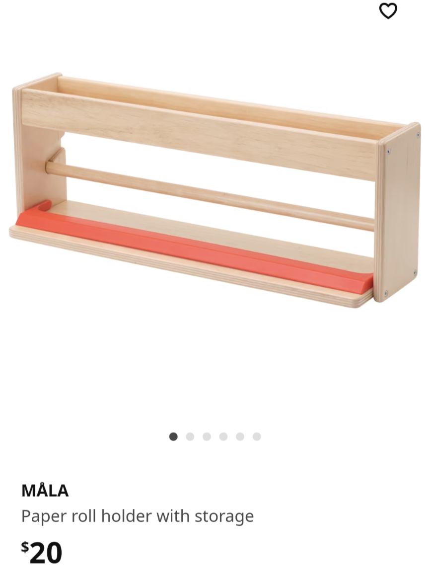 IKEA drawing paper roll holder