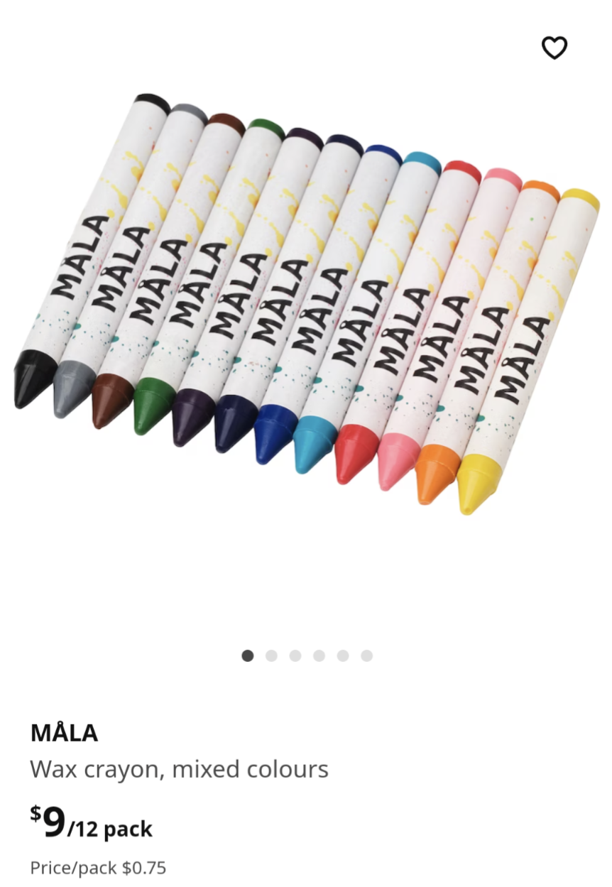 IKEA crayons