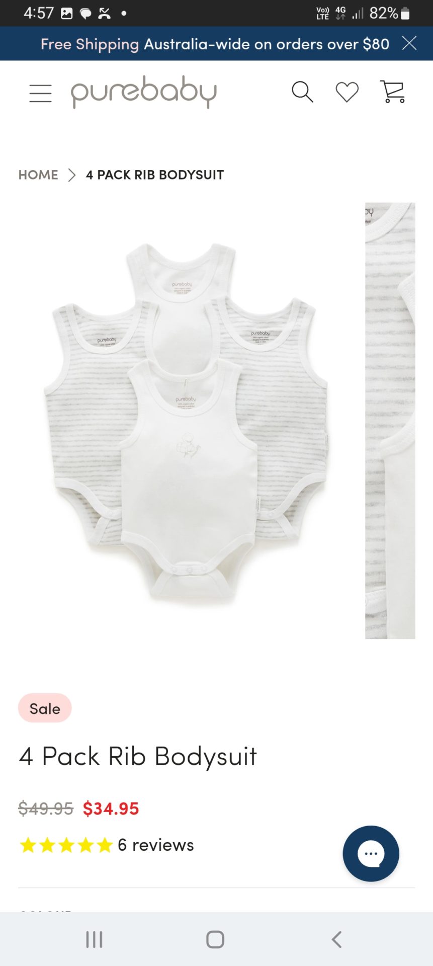 PureBaby Bodysuit