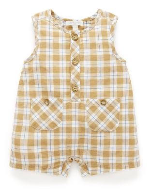 PureBaby Check Romper