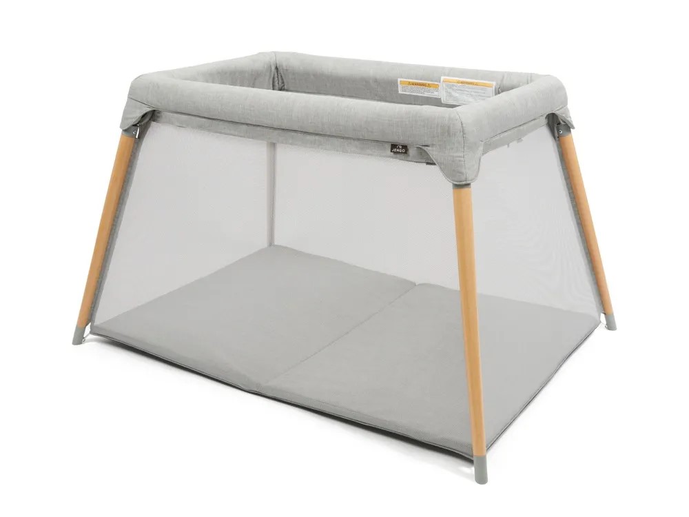 Jengo Travellite Wooden Portacot 2 In 1 - Grey