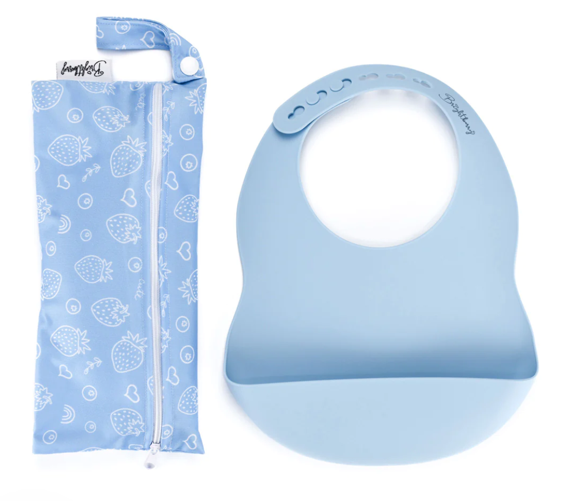 Silicone Bib with Waterproof Bag