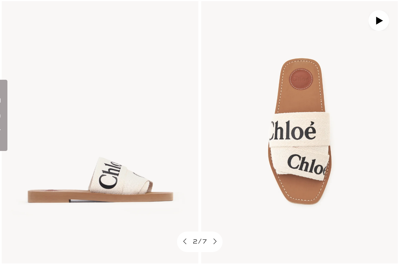 Chloe woody flat mule