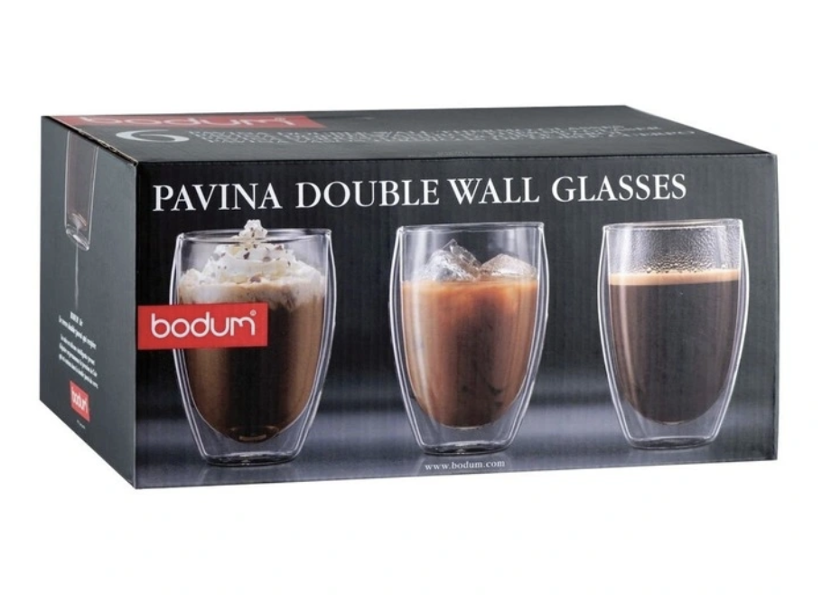 Bodum Pavina Double Walled 6pc Glass Set 350ml