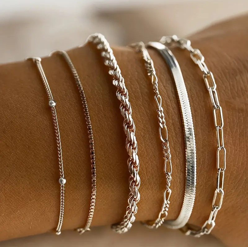 Silver stake bracelts