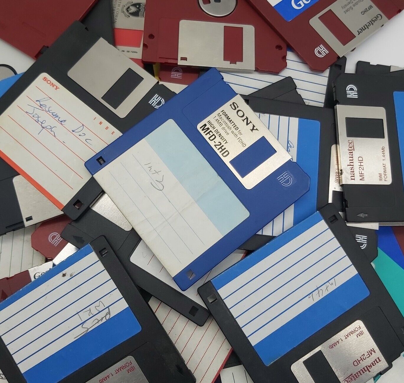 43 used floppy disks