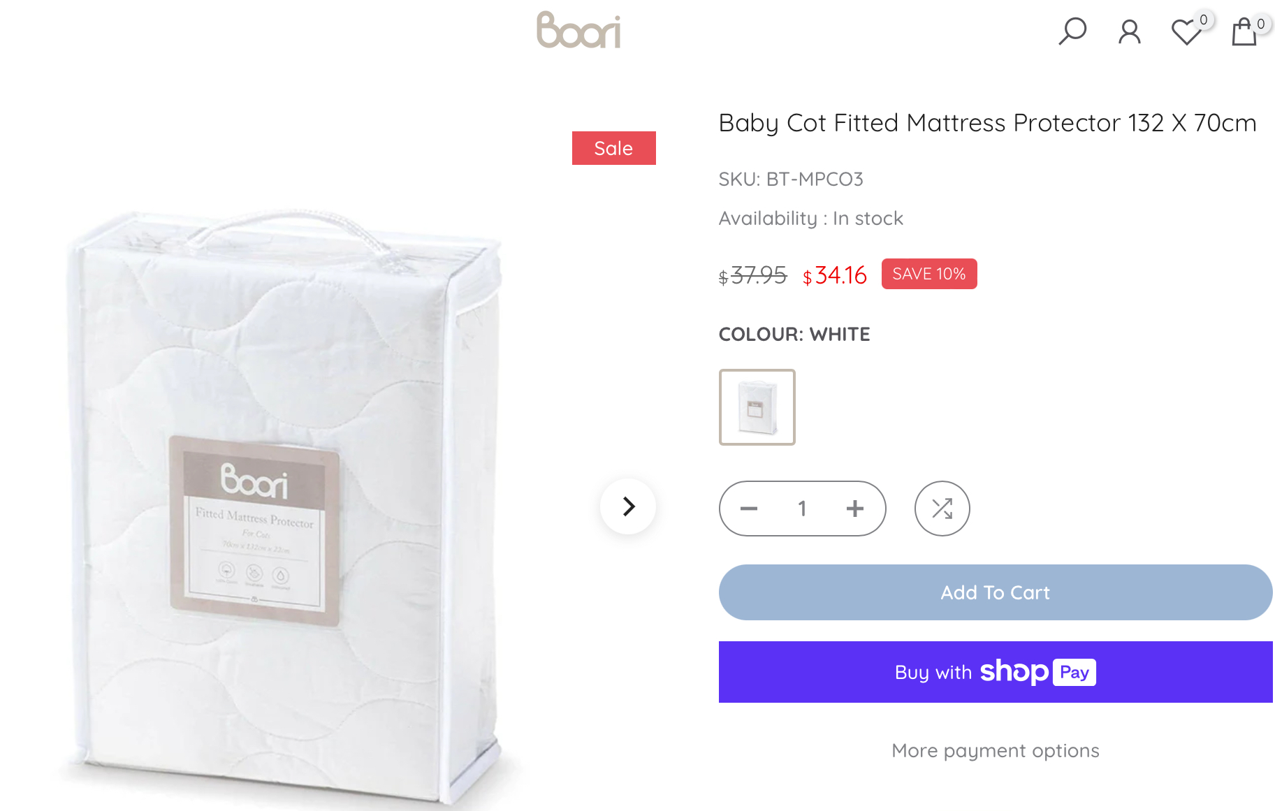 Cot mattress protector