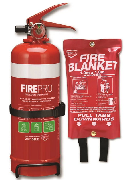 Fire Pro Extinguisher And Blanket Fire Safety Kit