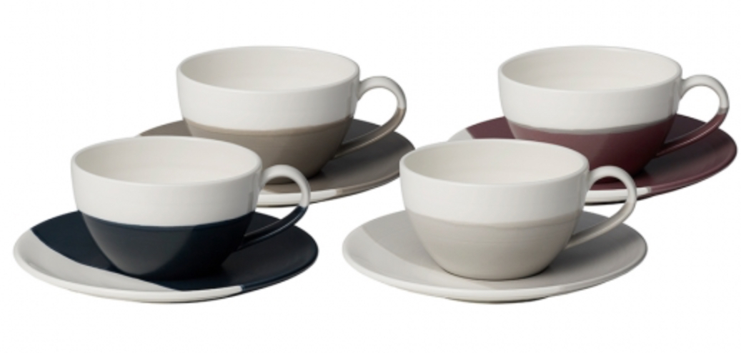 Coffee studio Cappuccino cup and saucer set of 4