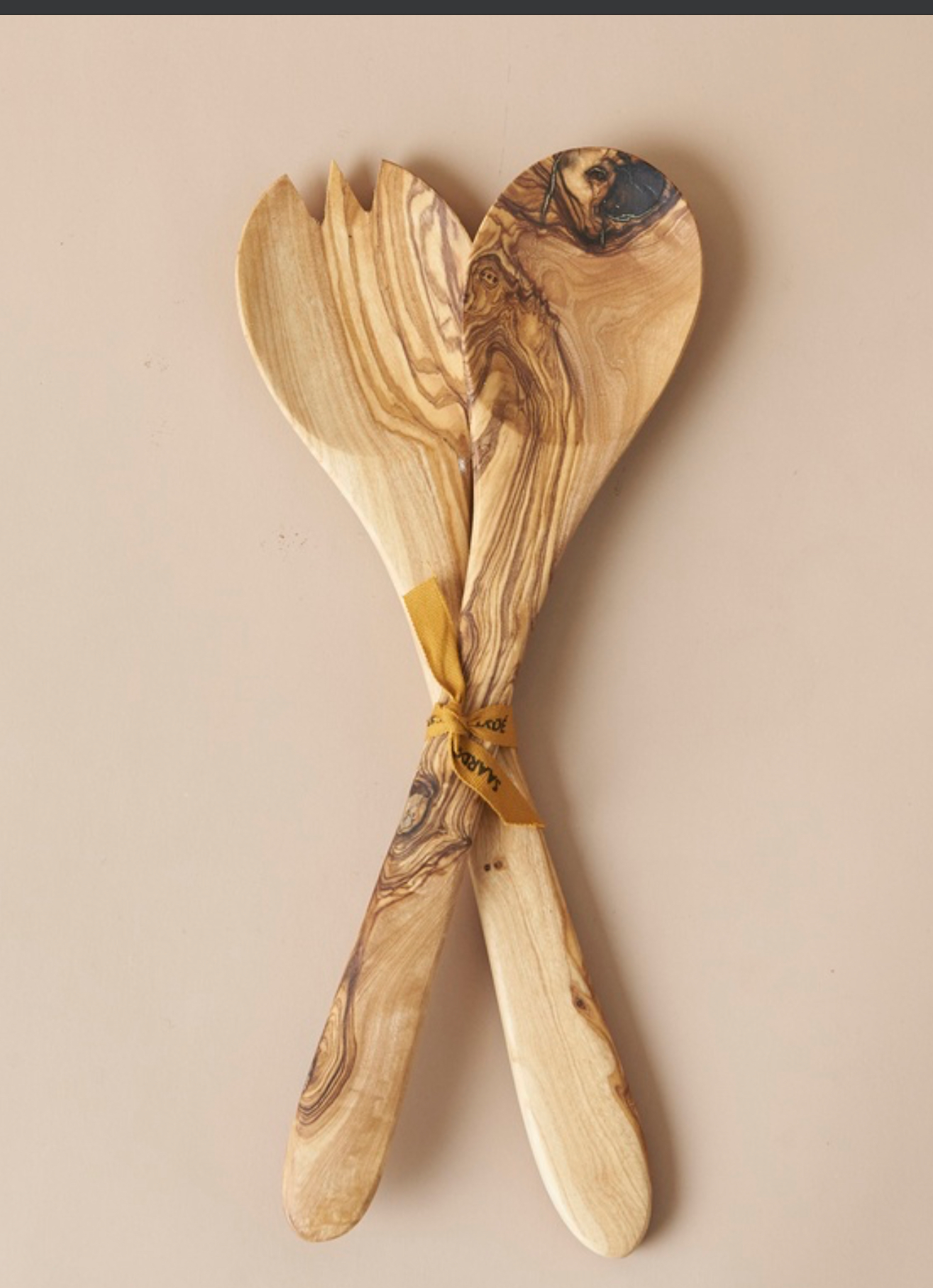 Olive Wood Salad Servers