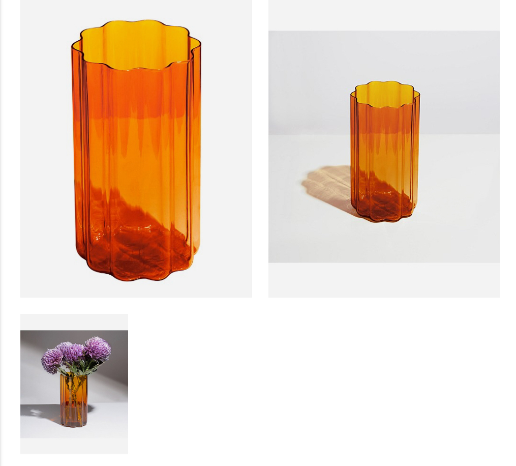 Fazeek wave vase Amber