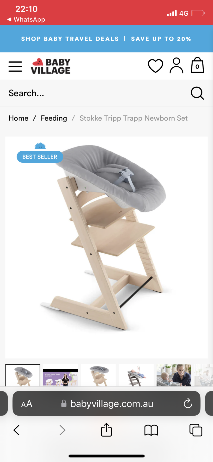 Baby seat for high chair