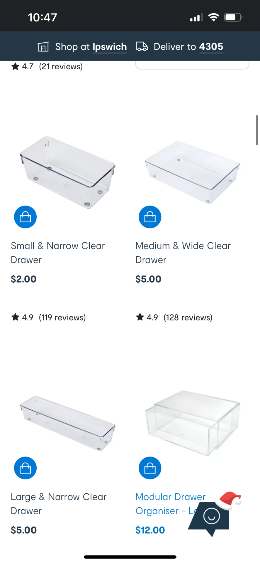 Clear containers with and without lids.