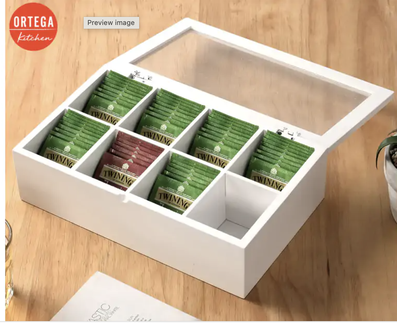 Tea box organiser