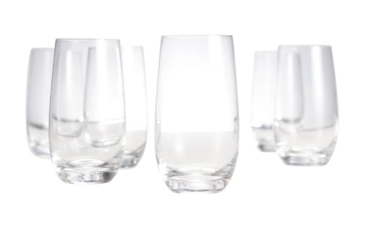 Salt&Pepper Cuvee Set Of 6 Highball Glasses in Clear