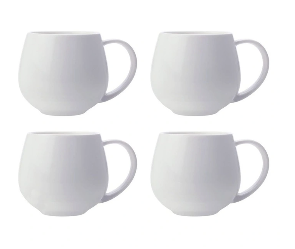 Maxwell & Williams hite Basics Snug Mug 450ML White Set of 4