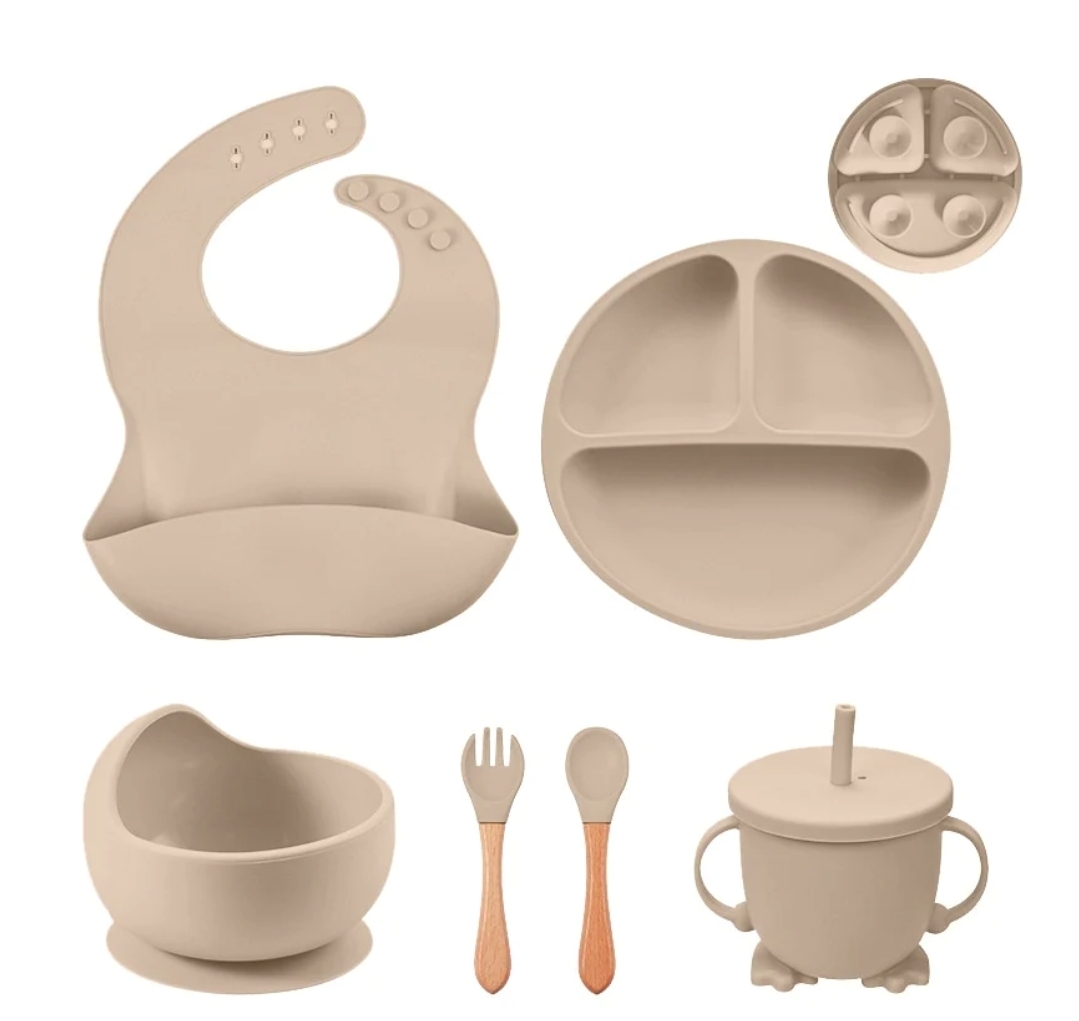 Bamboo House Silicone Dinnerware Set 6 piece