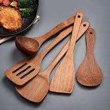 Wooden mixing spoons