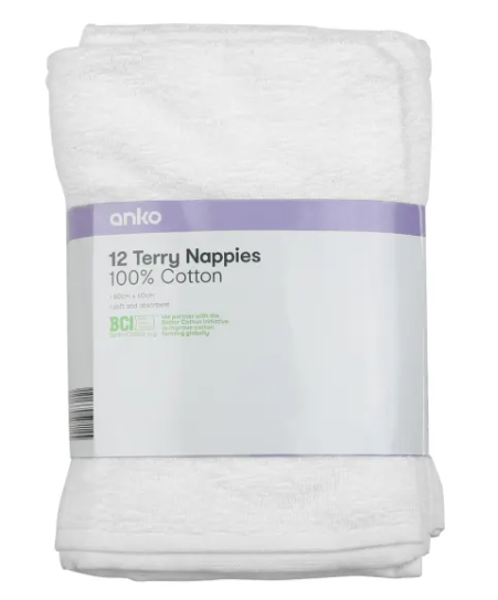 Burp Cloths/ Terry nappies