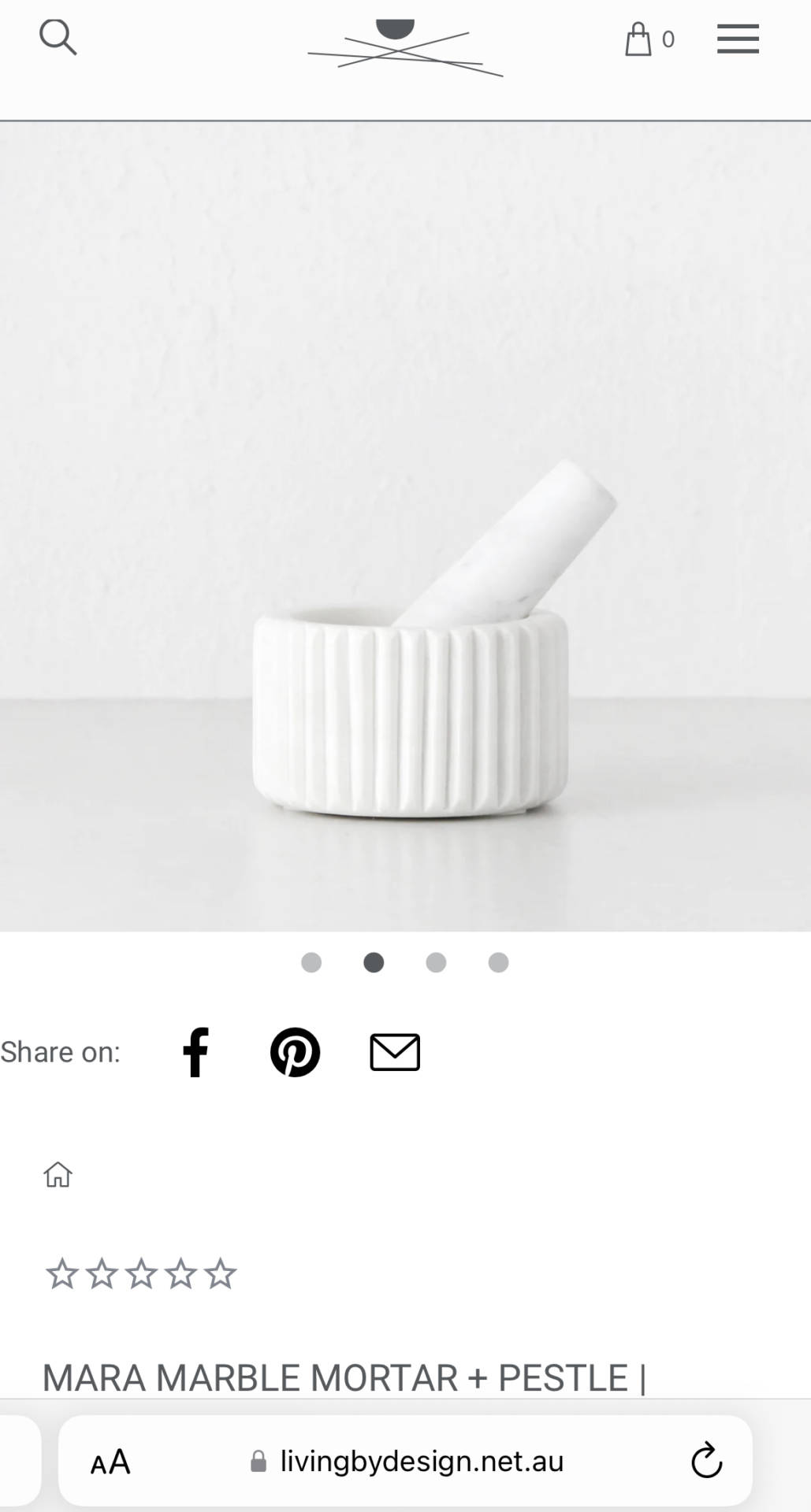 Living by Design Mortar + Pestle