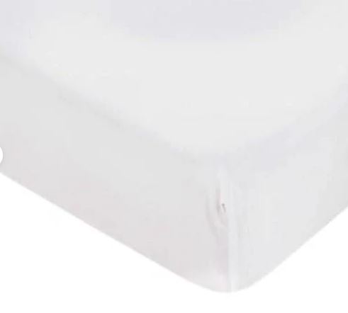 Boori Universal Jersey Cotton Cot Fitted Sheet - White