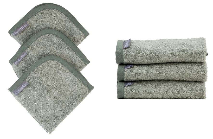 Towelling Washer 3 Pack in Bayleaf