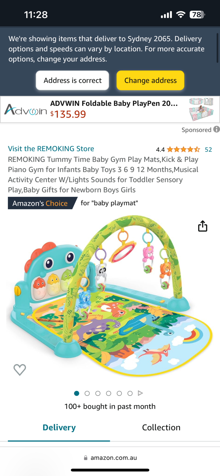 Tummy time play mat